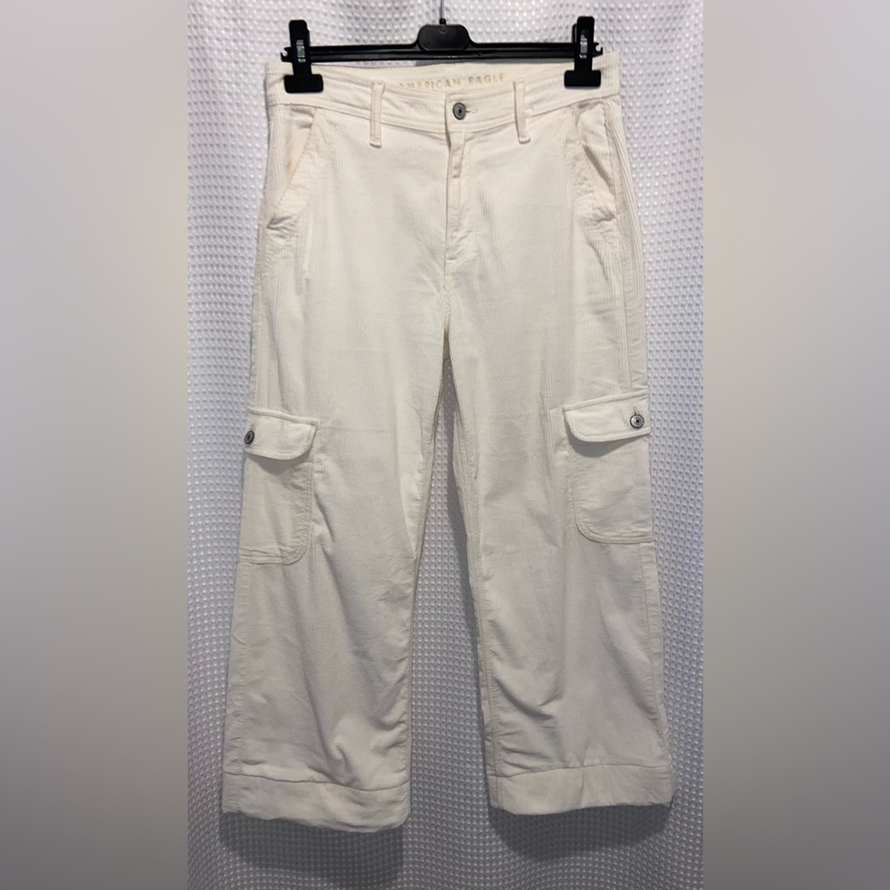 AMERICAN EAGLE super high rise baggy wide leg corduroy pants sz 6‎